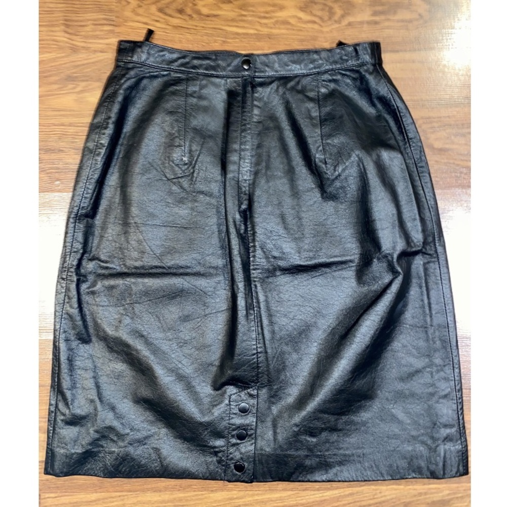 ♾ Vintage Leather Skirt - sz 11/12